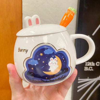 Korean Cartoon Creative Radish Rabbit Mugs