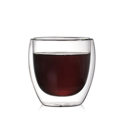 New 6Pcs Double  shot Glass double Wall Espresso