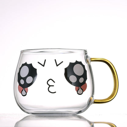 Cute Glass Expression Coffee Cup Mug