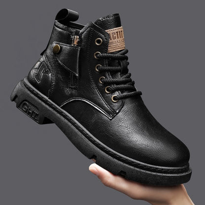 Retro British Style High Cut Martin Boots For Men